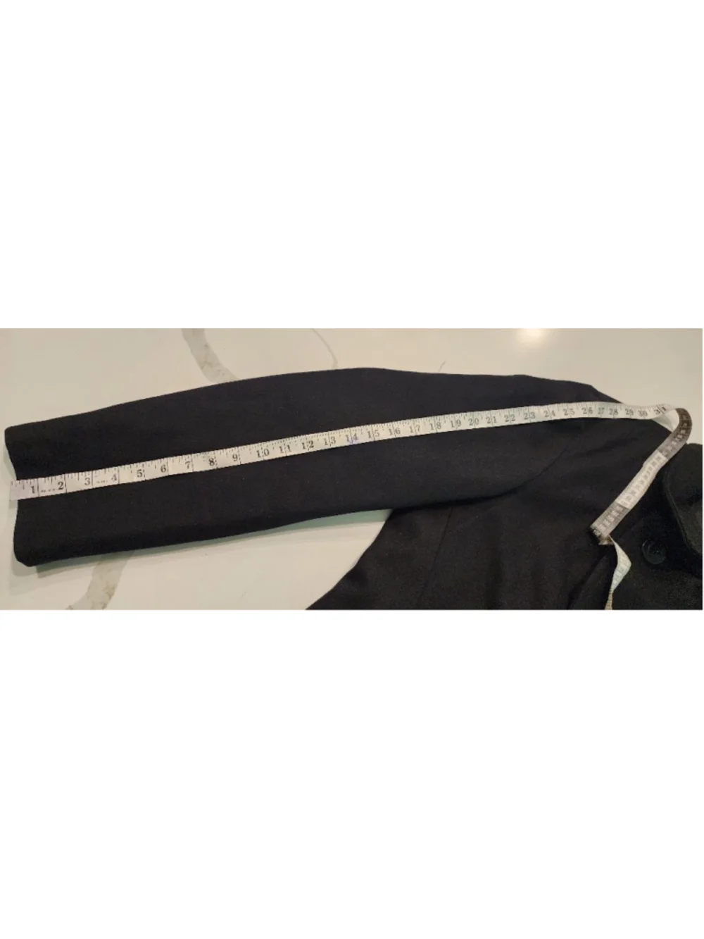 J. Crew Men's Wool Pea Coat XL Black Thinsulate Lined Quilted Winter Jacket